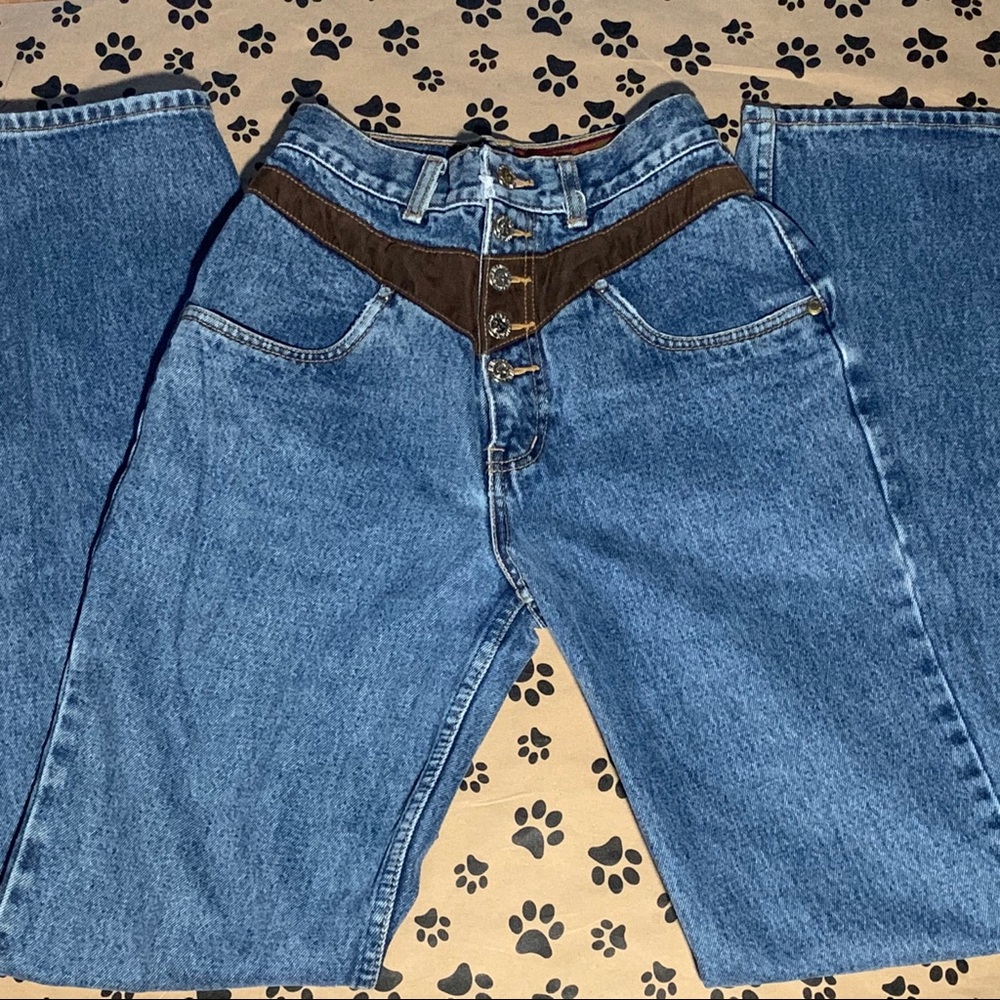 Vintage lawman jeans with brown details